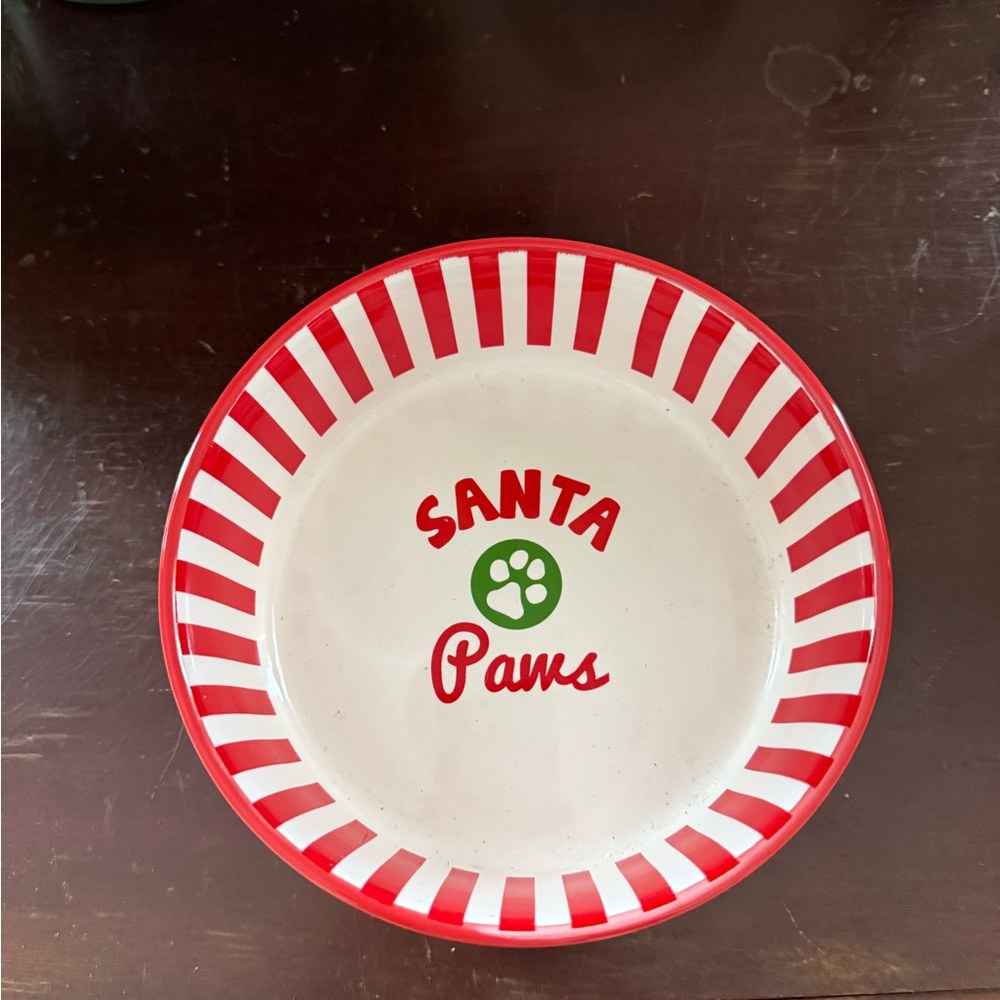 Santa Paws Striped Pet Bowl